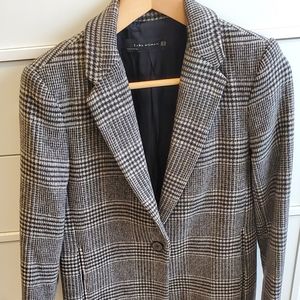 ZARA PLAID WOOL BLEND COAT